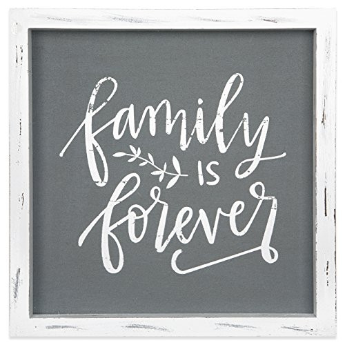 Brownlow Gifts Framed Linen Sign, Family is Forever