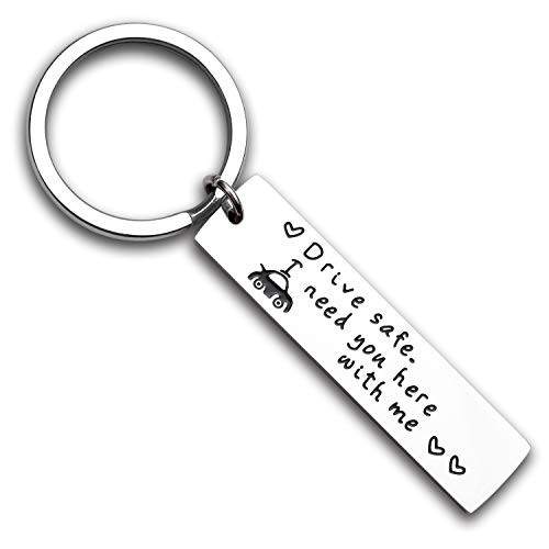 Drive Safe I Need You Here With Me Keychain Trucker Husband Gift For Boyfriend Valentines Day Stocking Stuffer Birthday Gifts  Drive safe keychain