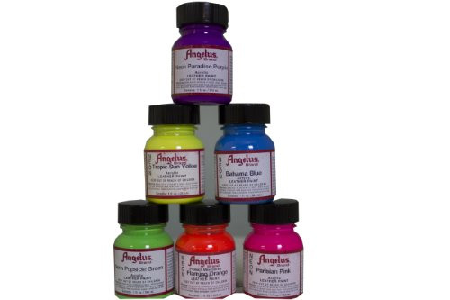 Angelus Neon Acrylic Paint Starter Kit, 6 Pack