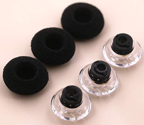 IiEXCEL Eartip Kit Replacement for Plantronics Voyager Legend Headset  Large Size Earbuds Ear Gels Tips and Foam for Voyager Legend   5200 Earphone  3 Pack  Large Clear