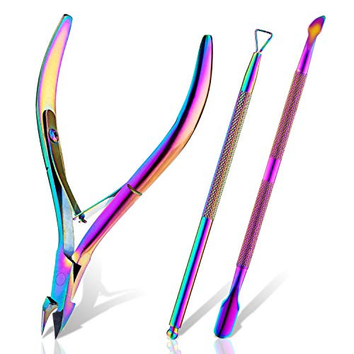 Cuticle Trimmer with Cuticle Pusher Salon Level Cuticle Remover Cuticle Nippers Professional Stainless Steel Cuticle Cutter Perfect Pedicure Manicure Tools for Nails By XIPOO Cuticle Trimmer with Cuticle Pusher Salon Level Cuticle Remover Cuticle Nippers Professional Stainless Steel Cuticle Cutter Perfect Pedicure Manicure Tools for Nails By XIPOO