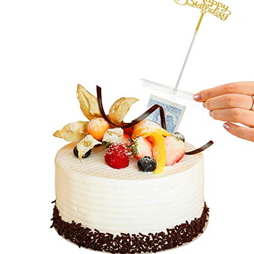 ANPHSIN Cake Topper Money Box  Cake Money Pull Out Box Kit include Happy Birthday Cake Topper and Cake ATM Money Box with Plastic Pockets for Birthday Party Cake DIY Surprise Decoration