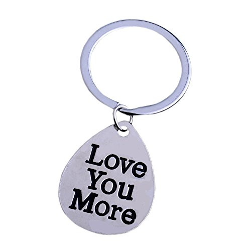Anniversary Gifts Love You More Couples Boyfriend Girlfriend Gifts Heart Keychain Key Tag
