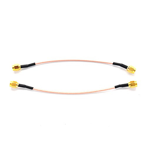 Padarsey 2pcs RG316 Wire Jumper 15cm SMA Male to SMA Male with Connecting Line RF Coaxial Coax Cable Antenna Extender Cable Adapter Jumper