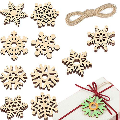 T Antrix 50pcs DIY Wooden Snowflakes Unfinished Wood Ornaments Cutouts Christmas Wood Snowflake for Christmas Decoration Christmas Tree Hanging Embellishments and Craft DIY with Strings
T Antrix 50pcs DIY Wooden Snowflakes Unfinished Wood Ornaments Cutouts Christmas Wood Snowflake for Christmas Decoration Christmas Tree Hanging Embellishments and Craft DIY with Strings