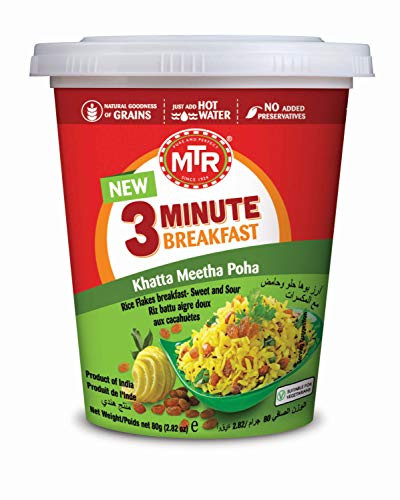 MTR 3 Min Breakfast Khatta Meetha Poha Cup  80g