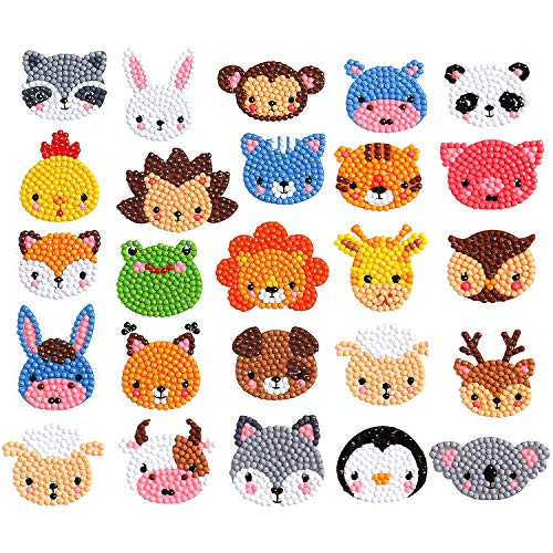24PCS Kids Diamond Painting Stickers DIY Diamond Painting Kits Arts Crafts Mosaic Stickers Painting by Number for Kids Adults Beginners Animals 1 24PCS Kids Diamond Painting Stickers DIY Diamond Painting Kits Arts Crafts Mosaic Stickers Painting by Number for Kids Adults Beginners Animals 1