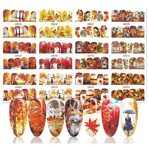 BiBiSi Fall Nail Art Stickers Decals Thanksgiving Fall Maple Leaf Nail Art Supplies Nail Foil Water Transfer Nail Accessories Autumn Colors 12 Design Maple Girls Designs for Acrylic Nails BiBiSi Fall Nail Art Stickers Decals Thanksgiving Fall Maple Leaf Nail Art Supplies Nail Foil Water Transfer Nail Accessories Autumn Colors 12 Design Maple Girls Designs for Acrylic Nails