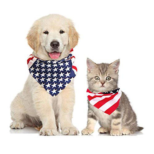 Orgrimmar 2 PCS Dog Bandanas Bibs Scarfs Washable Cat Pet Collar Large American Flag Bandana Large Medium Small Puppy Kerchief for 4th of July Independence Day Dog Neck Bandana Summer Orgrimmar 2 PCS Dog Bandanas Bibs Scarfs Washable Cat Pet Collar Large American Flag Bandana Large Medium Small Puppy Kerchief for 4th of July Independence Day Dog Neck Bandana Summer