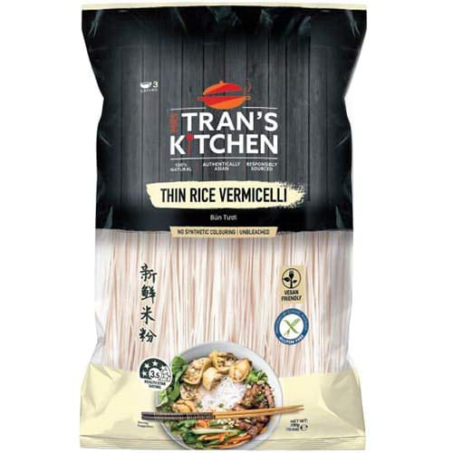 Mrs Tran s Kitchen Authentice Vietnamese Taste Rice Noodle  Rice Stick  MiFen  ?????????  Thin Rice Vermicelli 10 6 Oz