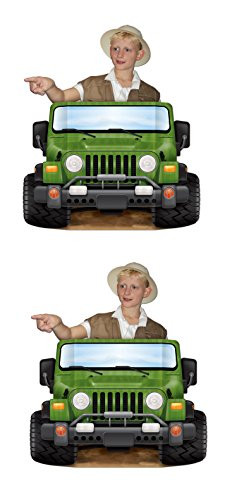 Beistle S57973AZ2, 2 Piece Jungle Safari Photo Props, 3' 1'' x 25''