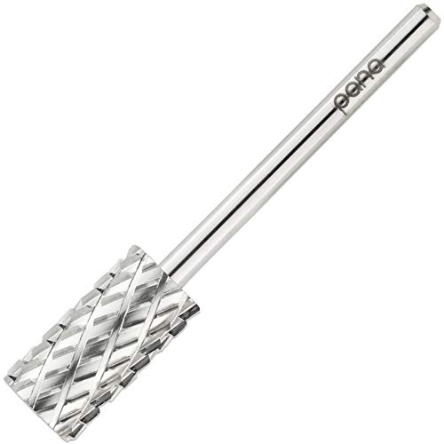 PANA Professional 3 32  Shank Size   Flat Top Large Barrel Silver Carbide Bit 4X Coarse Grit   Nail Drill Bit for Dremel Machine