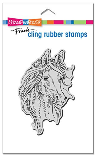 STAMPENDOUS CLING RUBBER STAMP HORSE PORT