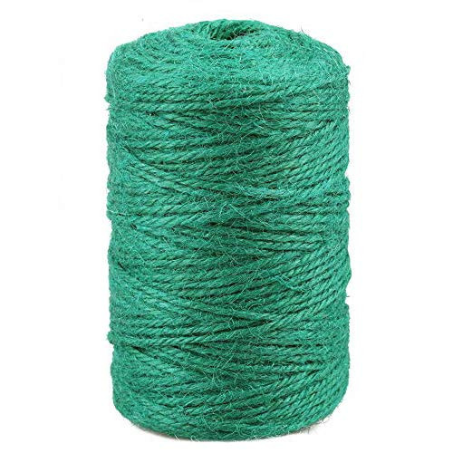 Green Twine 328 Feet Jute Twine String 2mm Colour Packing String Gift Twine for DIY Craft Wrapping Gardening Applications