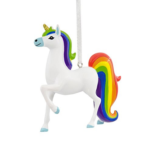 Hallmark Unicorn With Rainbow Mane Christmas Ornament Exclusive