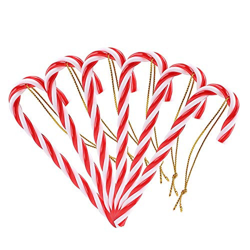Naler Christmas Candy Cane Hanging Party Decorations  Plastic  4 5   Pack of 12
