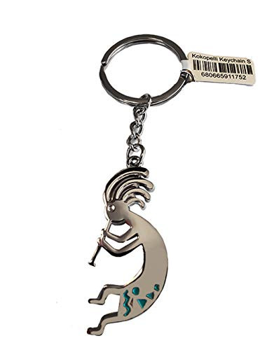 Arizona Keychain  Silver    Southwest Gift Idea   Arizona Souvenir   Metal Keychain   Native American Design  Kokopelli