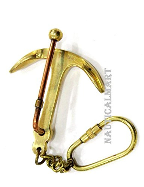 NauticalMart Ship Boat Anchor Key Chain Brass Nautical