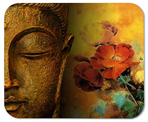Buddha Statue Customized Rectangle Mousepad  Gaming Mouse Pad Mouse Mat