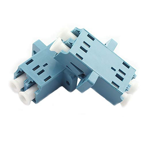 Maxmoral 2 Pack LC LC Optical Fiber Coupler Duplex Singlemode Multimode Flange Coupling Connector Adapter for Digital Communication
