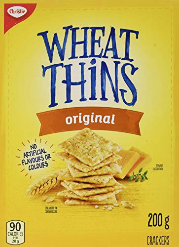 Chirstie Wheat Thins Crackers  Original  200g 7 05oz    Imported from Canada