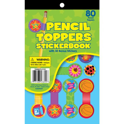 Eureka Pencil Toppers Sticker Book