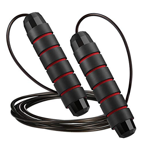 KeeKit Jump Rope Adjustable Skipping Rope Tangle Free with Ball Bearings Rapid Speed Jump Rope Cable with Anti Slip Handles for Aerobic Exercise Speed Training Fitness Gym for Men Women Kids KeeKit Jump Rope Adjustable Skipping Rope Tangle Free with Ball Bearings Rapid Speed Jump Rope Cable with Anti Slip Handles for Aerobic Exercise Speed Training Fitness Gym for Men Women Kids