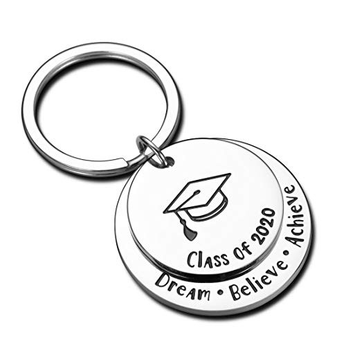 Graduation Gifts Keychain for Class 2020 Her Him Daughter Son Women Friends and Classmates College Dream Believe Achieve Key Ring Graduation Gifts Keychain for Class 2020 Her Him Daughter Son Women Friends and Classmates College Dream Believe Achieve Key Ring