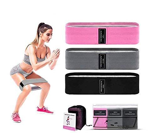 Veramz Resistance Bands for Legs and Butt  Exercise Bands Set Booty Training Bands Non Slip Loop Exercise Bands with Carry Bag for Squat Glute Hip Thigh Workout Resistance Band  Pack of 3