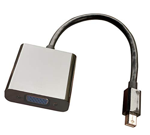 Mini DP to VGA Adapter  Mini DisplayPort VGA Adapter    Thunderbolt 1 and Thunderbolt 2 Port Compatible for Surface Pro6?MacBook Pro  Mini DP VGA Black