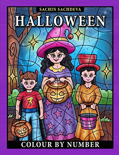 Halloween Colour by Number  Coloring Book for Kids Ages 4 8