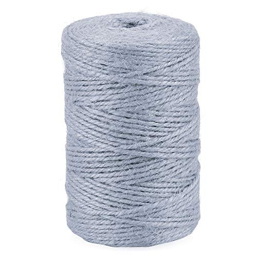 Gray Jute Twine 328 Feet Jute Twine Colored Jute String Cord for DIY Arts Crafts Gifts Decoration