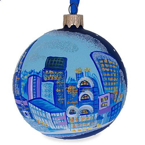 3.25" London City, Great Britain Glass Ball Christmas Ornament