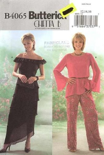 Butterick 4065   Misses Top  Skirt   Pants  Chetta B Pattern   Size 6  8  10
