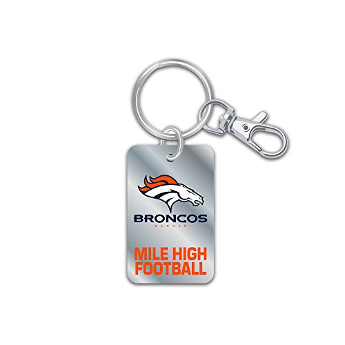 aminco NFL Denver Broncos Slogan Keychain Silver aminco NFL Denver Broncos Slogan Keychain Silver