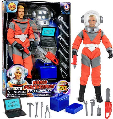 Click N' Play 12" Astronaut Action Figure Space Exploration Playset with Accessories.