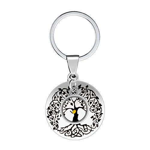 Stainless Steel Family Tree of Life Vintage Keychain Real Mustard Seed Key Chain Holder Hanger Jewelry Gifts for Family Members Y764  Tree Stainless Steel Family Tree of Life Vintage Keychain Real Mustard Seed Key Chain Holder Hanger Jewelry Gifts for Family Members Y764  Tree