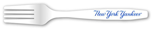MLB New York Yankees Disposable Plastic Forks  Pack of 20