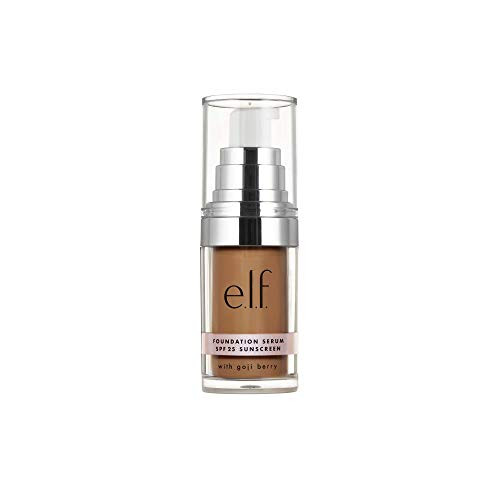 e l f Cosmetics Beautifully Bare Foundation Serum for Radiant Skin SPF 25 Medium Dark 0 47 Fluid Ounces e l f Cosmetics Beautifully Bare Foundation Serum for Radiant Skin SPF 25 Medium Dark 0 47 Fluid Ounces