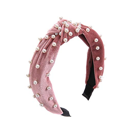 Pearl Knotted Headbands For Women Wide Turban Headband Vintage Hairband Pearl Elastic Hair Hoops Knot Headband Fashion Hair Accessories Headband Knotted Headbands For Women And Girls Pink 1 Pack Pearl Knotted Headbands For Women Wide Turban Headband Vintage Hairband Pearl Elastic Hair Hoops Knot Headband Fashion Hair Accessories Headband Knotted Headbands For Women And Girls Pink 1 Pack