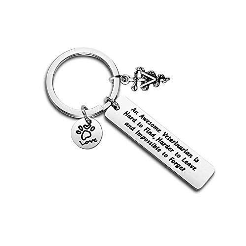 TGBJE Vet Tech Gift an Awesome Veterinarian is Hard to Find Harder to Leave and Impossible to Forget Keychain Vet School Graduation Gift Vet Keychain TGBJE Vet Tech Gift an Awesome Veterinarian is Hard to Find Harder to Leave and Impossible to Forget Keychain Vet School Graduation Gift Vet Keychain