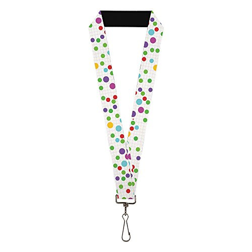 Buckle Down Men s Lanyard Dots  Multicolor  Standard Buckle Down Men s Lanyard Dots  Multicolor  Standard