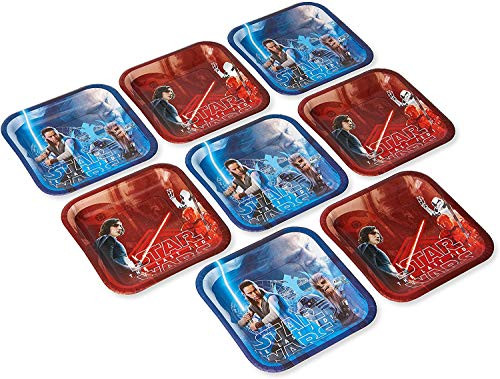 American Greetings Star Wars  The Last Jedi Party Supplies  Disposable Paper Dessert Plates  8 Count