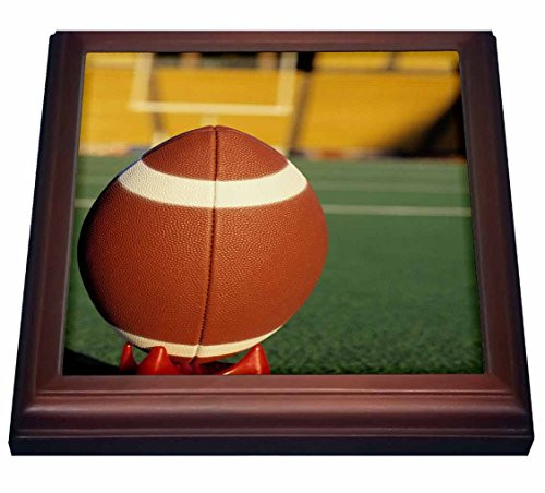 3dRose Football Trivet with Ceramic Tile 8 by 8 Brown 3dRose Football Trivet with Ceramic Tile 8 by 8 Brown