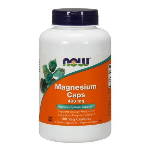 NOW Magnesium 400mg,180 Capsules (Pack of 2) NOW Magnesium 400mg,180 Capsules (Pack of 2)