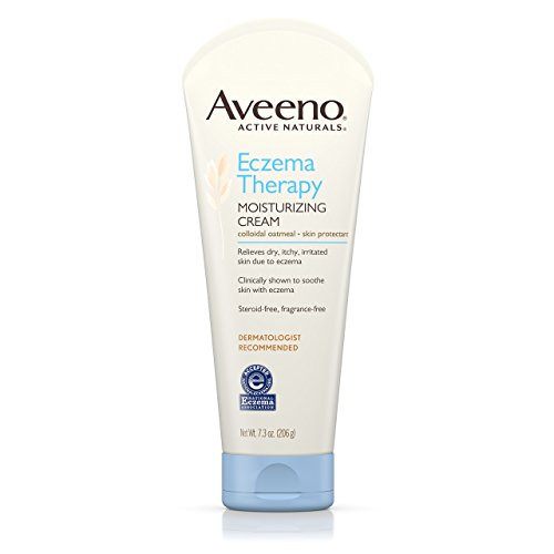 Aveeno Eczema Therapy Daily Moisturizing Cream for Sensitive Skin Soothing Lotion with Colloidal Oatmeal for Dry Itchy and Irritated Skin Steroid Free and Fragrance Free 7 3 oz Aveeno Eczema Therapy Daily Moisturizing Cream for Sensitive Skin Soothing Lotion with Colloidal Oatmeal for Dry Itchy and Irritated Skin Steroid Free and Fragrance Free 7 3 oz