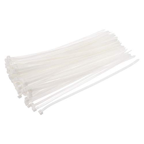 uxcell Cable Zip Ties 200mmx4 8mm Self Locking Nylon Tie Wraps White 60pcs