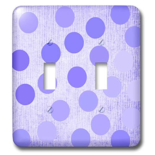 3dRose lsp 28082 2 Large Purple Dots Double Toggle Switch