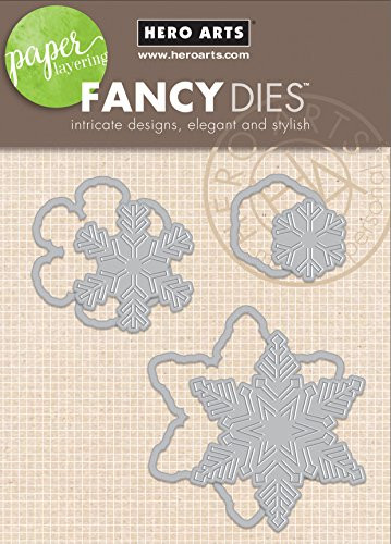 Hero Arts DI196 Paper Layering Snowflakes with Frames Card Making Kit