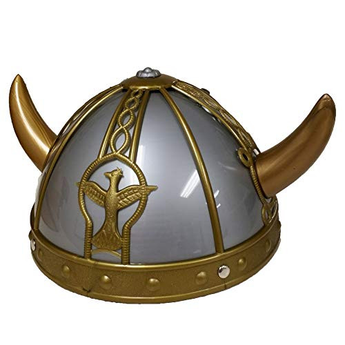 Jacobson Hat Company Children s Plastic Gold and Silver Viking Helmet